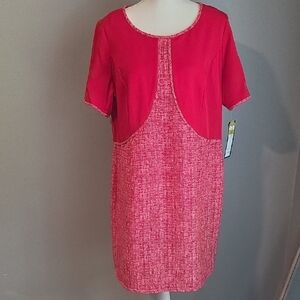 🆕️ Allen Kay Red Retro Inspired Dress NWT 14